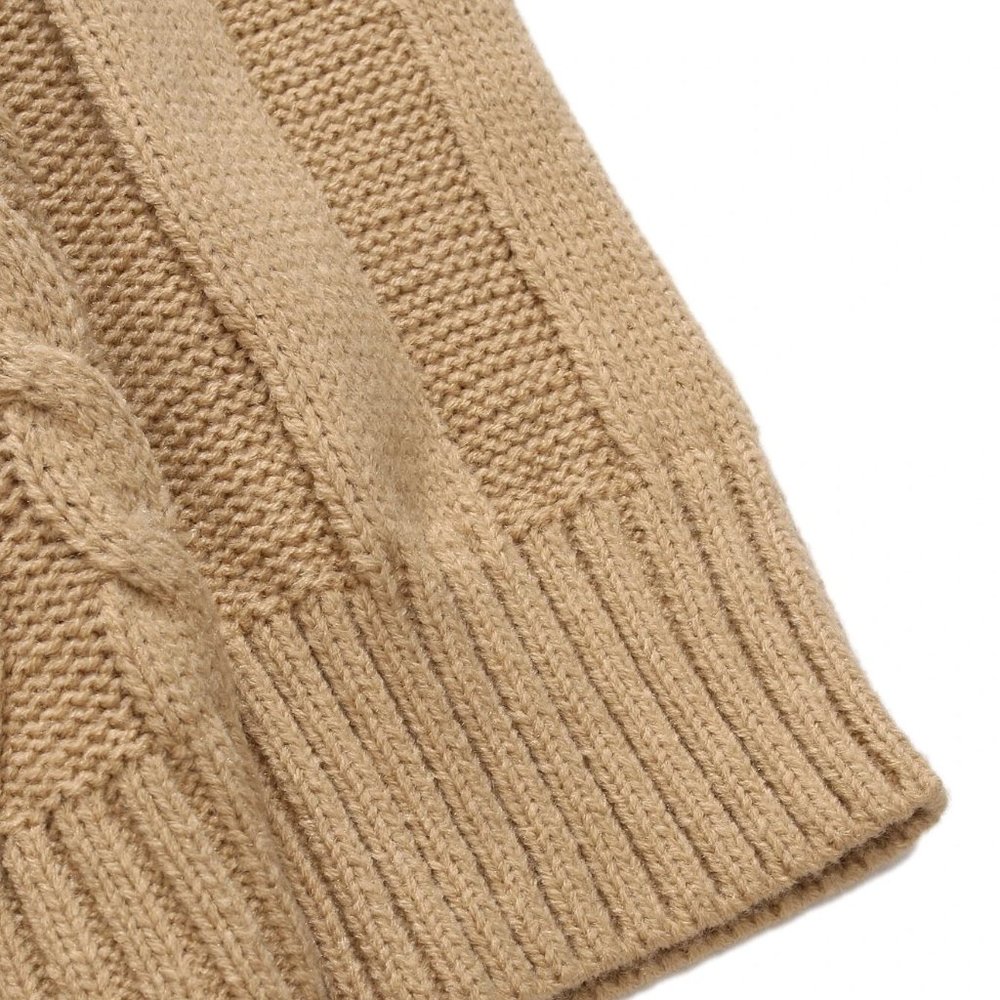 Casual Multicolor Cable Knit Men's Color Block Swe - Picture 10 of 11